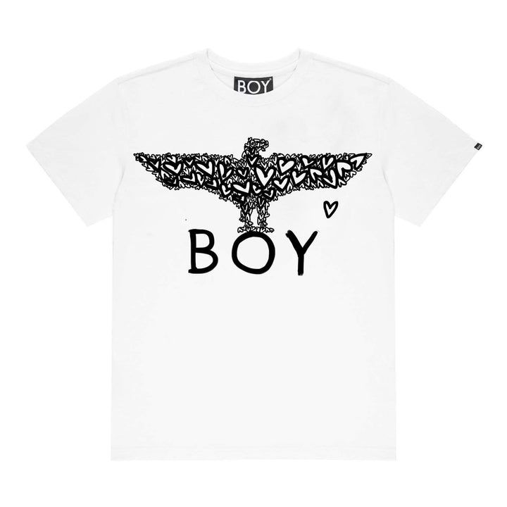 BOY    男孩心 T 恤 - 白色