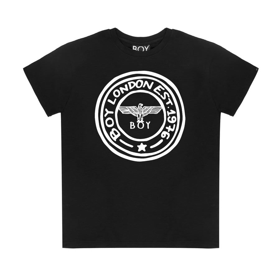 BOY    男童 1976 T 恤 - 黑色