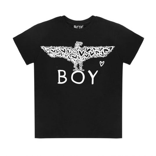 BOY    男孩心 T 恤 - 黑色
