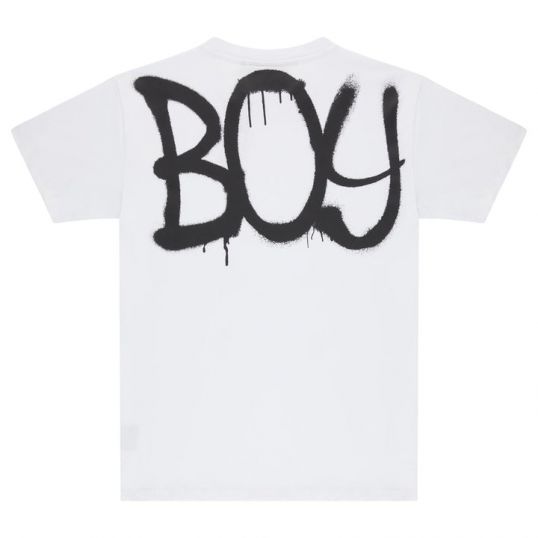 BOY   男孩喷雾 T 恤 - 白色