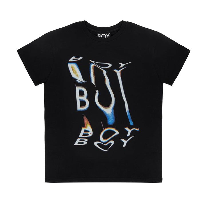 BOY  弹力 T 恤 - 黑色